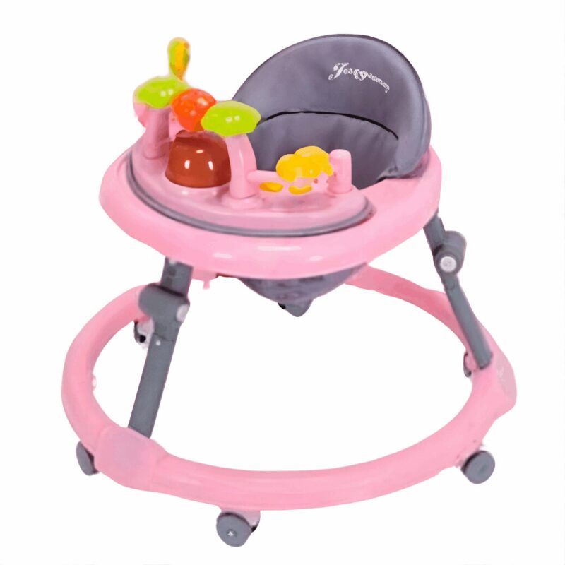 Pink Fun Baby Walking Ring – Light Support for Early Steps Stable | Comfortable | Baby-Friendly Design