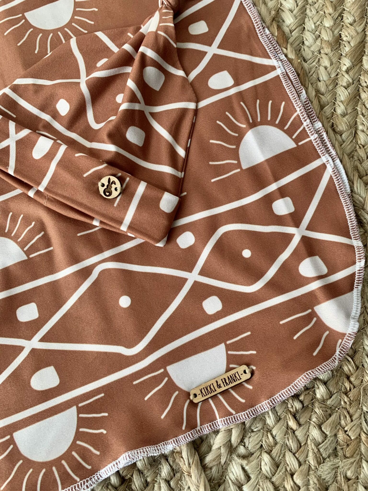 Boho Sunset-Swaddle and Beanie Set