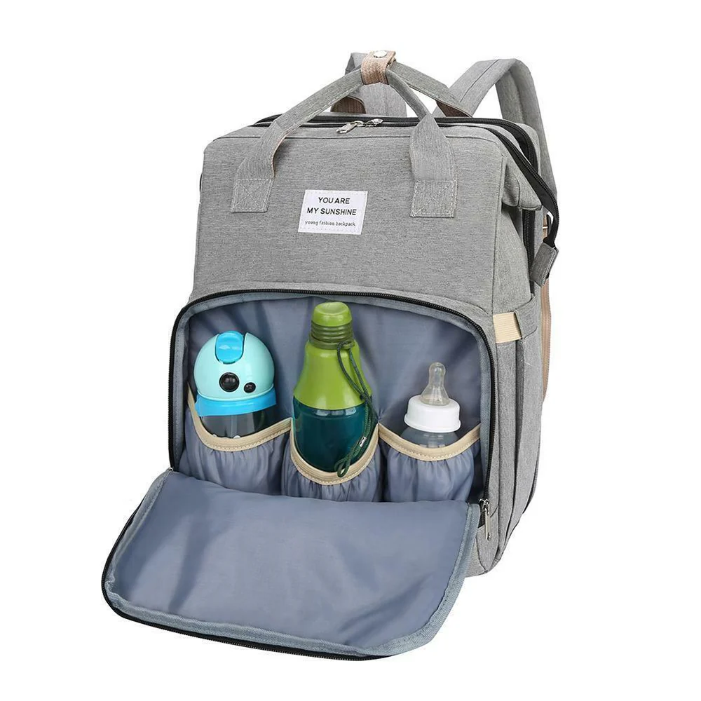 3-in-1 Nappy Bag with Foldable Travel Bed
